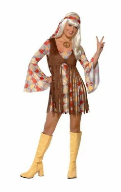 Smiffys Womens 1960s Hippy Costume All Decades /Era Costumes