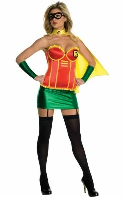 Rubies Book Characters Womens Superhero Robin Corset Outfit