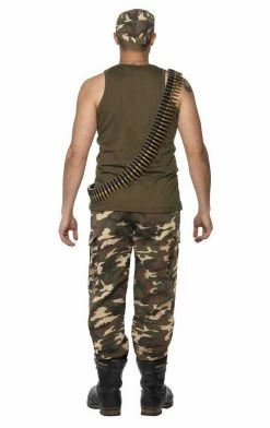 Smiffys Military Mens Khaki Camo Soldier Costume
