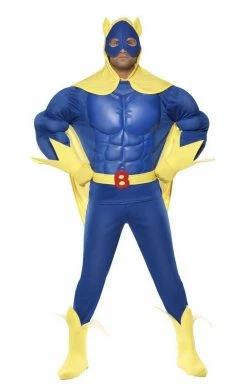 Smiffys Book Characters Mens Bananaman Superhero Costume