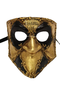 Generic Gold Bauta Masquerade Facepiece Masquerade Ball