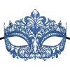 Generic Blue Glitter Masquerade Facepiece Masquerade Ball