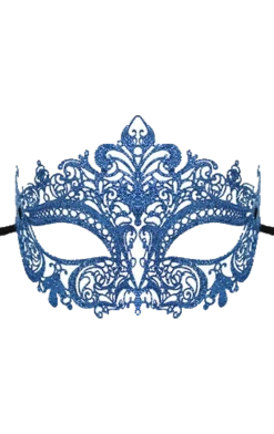 Generic Blue Glitter Masquerade Facepiece Masquerade Ball