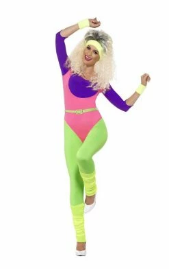 Smiffys Womens 80s Work Out Costume Novelty
