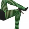 Smiffys All Accessories Black And Green Striped Tights