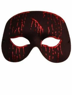 Generic Black And Red Blood Masquerade Facepiece All Accessories