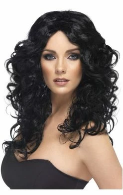 Smiffys All Accessories Black Glamour Wig