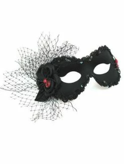 Generic Masquerade Ball Black Masquerade Facepiece