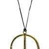 Rubies Gold Peace Sign Necklace