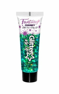 PaintGlow Aliens Green Iridescent Chunky Glitter Gel