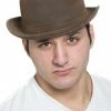 H.M. Smallwares Steampunk Mens Brown Bowler Hat