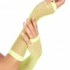 Generic Neon Yellow Fishnet Gloves