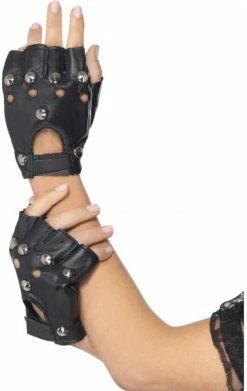 Smiffys Punk Fingerless Gloves