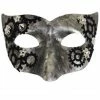 Generic Masquerade Ball Silver Masquerade Facepiece