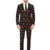 OppoSuits Mens Black-O-Jack Pumpkin Opposuit Suit