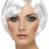Smiffys White Babe Bob Wig Aliens