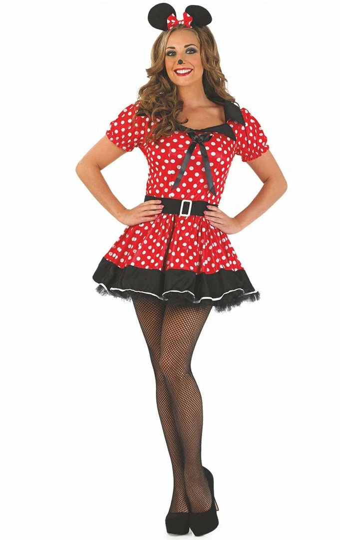 Generic Animals Womens Red And White Minnie Mouse Dress