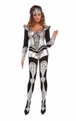 Generic Aliens Womens Silver Cyborg Costume