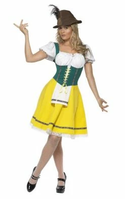 Smiffys Womens Yellow Bavarian Costume